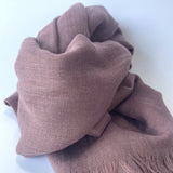 Cotton Modal Plain Scarf - Rose Dust
