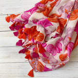 Sienna Flouncy Floral Scarf - Pink