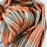 Sienna Soft Two Way Stripe Scarf - Orange