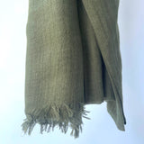Maisy Cotton Modal Plain Scarf - Khaki