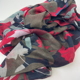 Hallie Autumn Leaves Scarf - Red