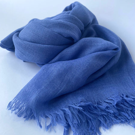 Cotton Modal Plain Scarf - Cornflower
