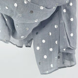 Evie Silver Foil Polka Scarf - Grey
