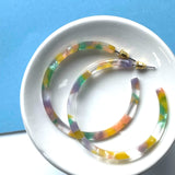 Sophia Hoop Resin Earrings