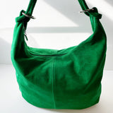 Slouchy Suede Hobo Bag - Green