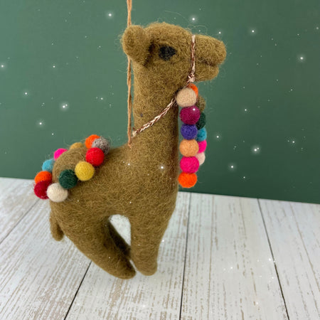 Handmade Felt Camel Decoration
