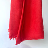 Cotton Modal Plain Scarf - Red