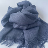 Cotton Modal Plain Scarf - Denim