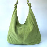 Margot Suede Hobo Bag - Apple