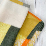 Funky Block Check Scarf - Yellow Orange