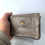 Penny Mini Leather Purse - Gold Metallic