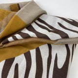 Melanie Animal Print Scarf - Brown