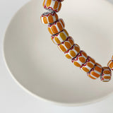Recycled Glass Bracelet - Orange Multi