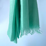 Maisy Cotton Modal Plain Scarf - Mint