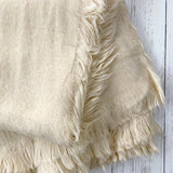 Tana Super Soft Textured Fluffy Scarf - Cream