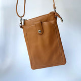 Wren Leather Phone Bag - Tawny