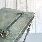 Clara Suede Crossbody Bag - Sage