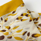 Layla Mini Leaves Scarf - Mustard