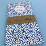 Blue Leaves Print Little Notebook