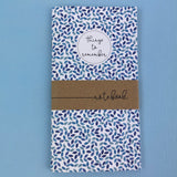 Blue Leaves Print Little Notebook