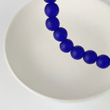 Recycled Translucent Glass Bracelet - Cobalt Blue