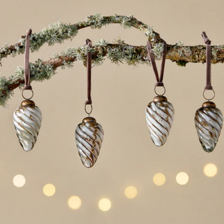 Maran Baubles - Gold & Cream (Set of 4)