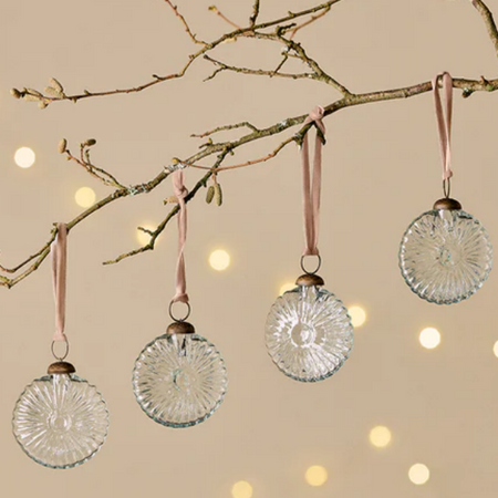 Sundara Coastal Baubles - Clear (Set of 4)