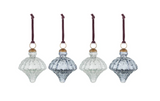 Onir Baubles - Clear & Slate Blue (Set of 4)