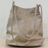 Slouchy Colour Block Handbag - Light Khaki