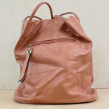 Slouchy Colour Block Handbag - Terracotta Pink