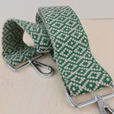Green Diamond Woven Bag Strap