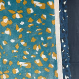 Sara Leopard Print Scarf - Green/Mustard