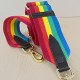 Rainbow Stripe Woven Bag Strap