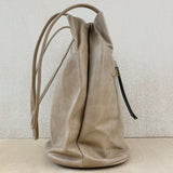 Slouchy Colour Block Handbag - Light Khaki