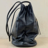 Slouchy Colour Block Handbag - Black