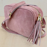 Suede Cross Body Camera Bag - Rose