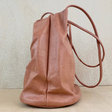 Slouchy Colour Block Handbag - Terracotta Pink