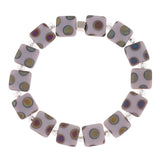 Lilac Dotty Squares Bracelet