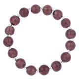 Silver Lined Globes Bracelet - Purple