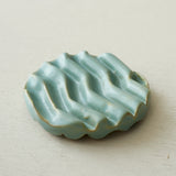 Bunda Handmade Ridged Stoneware Soap Dish