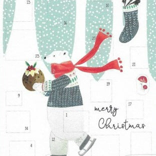 Advent Calendar Christmas Polar Bear Card