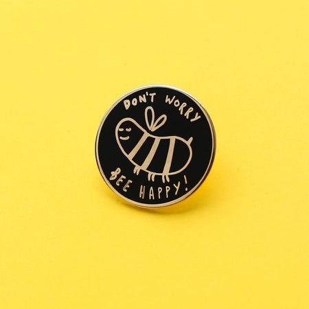 Bee Happy Enamel Pin