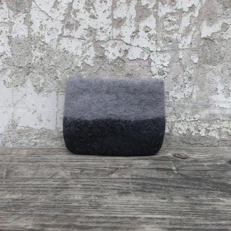 Lila Felt Purse - Black/Grey