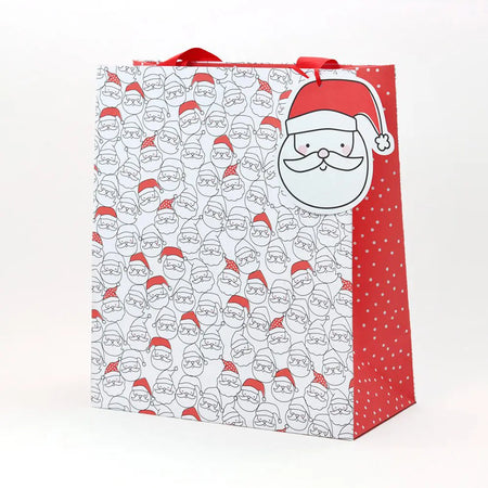 Festive Santa Gift Bag - Large Portrait