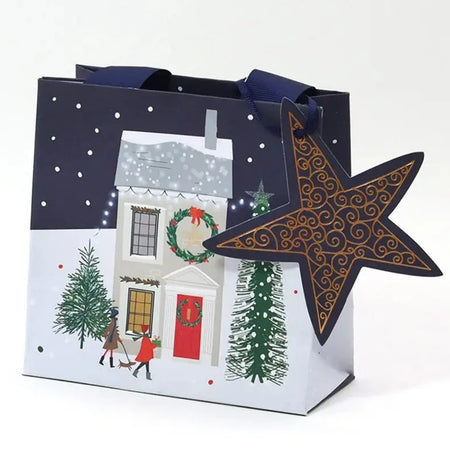 Festive Street Scene Gift Bag - Small