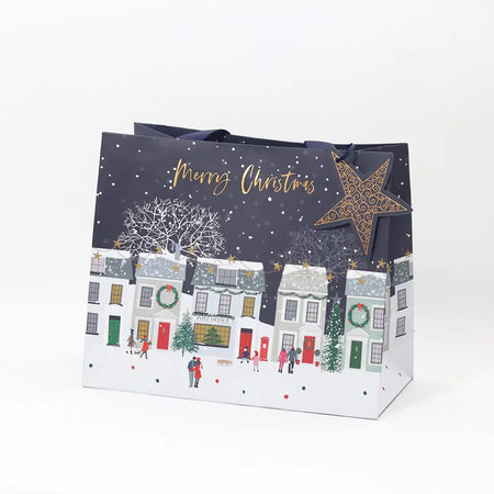 Festive Street Scene Gift Bag - Tote