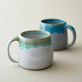 Handmade Two Tone Stoneware Mug - Spring Green