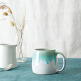 Handmade Two Tone Stoneware Mug - Spring Green