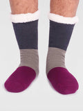 Orion Organic Cotton Slipper Cabin Socks - Dark Grey