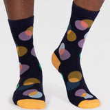 Laurent Organic Cotton Circle Socks - Indigo Blue